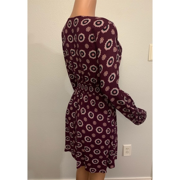 Takara Burgundy Floral Print Dress - Picture 5 of 12